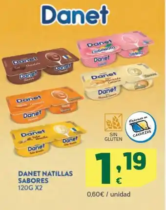 HiperDino DANET NATILLAS SABORES 120G X2 oferta