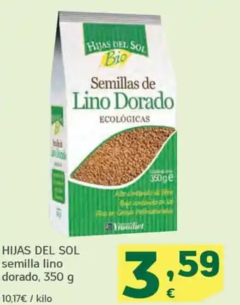HiperDino HIJAS DEL SOL semilla lino dorado, 350 g oferta