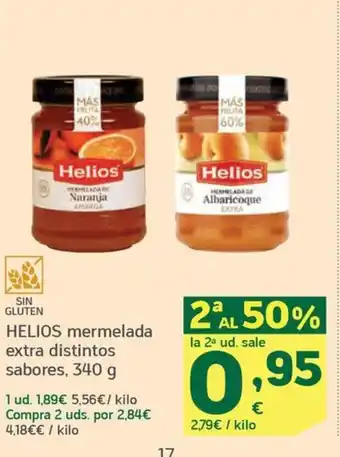 HiperDino HELIOS mermelada extra distintos sabores, 340 g oferta
