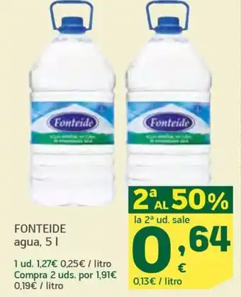 HiperDino FONTEIDE agua, 51 oferta