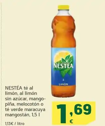 HiperDino NESTÉA té al limón, al limón sin azúcar, mango-piña, melocotón o oferta