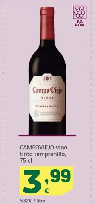 HiperDino CAMPOVIEJO vino tinto tempranillo, 75 cl oferta