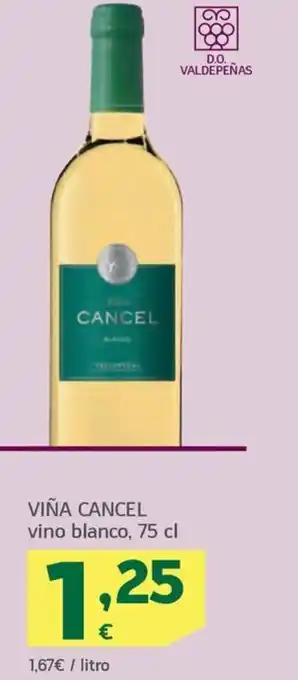 HiperDino VIÑA CANCEL vino blanco, 75 cl oferta