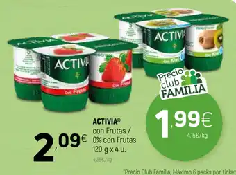Coviran Activia con Frutas 120g x 4u oferta