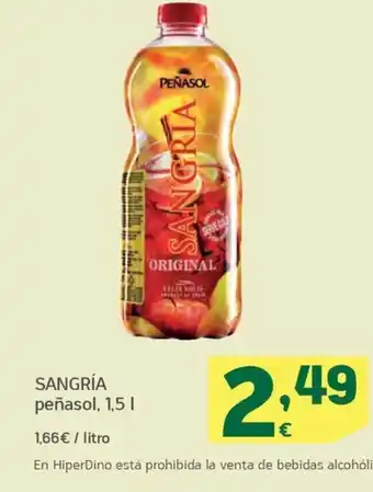 HiperDino SANGRÍA peñasol, 1,5 I oferta
