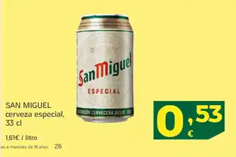 HiperDino SAN MIGUEL cerveza especial, oferta