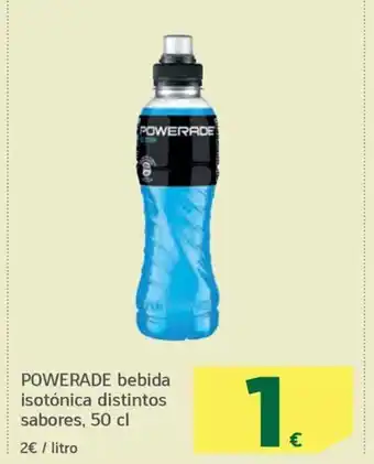 HiperDino POWERADE bebida isotónica distintos sabores, 50 cl 2€ / litro oferta
