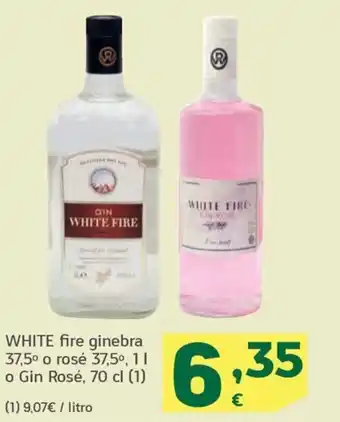 HiperDino WHITE fire ginebra 37,5° o rosé 37,5⁰, 11 o Gin Rosé, 70 cl (1) oferta