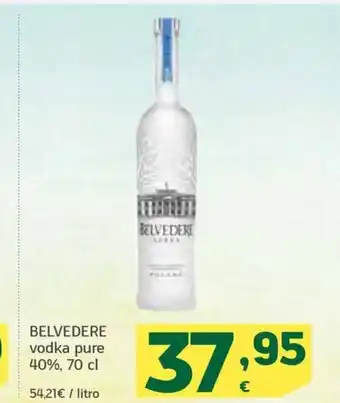 HiperDino BELVEDERE vodka pure 40%, 70 cl oferta