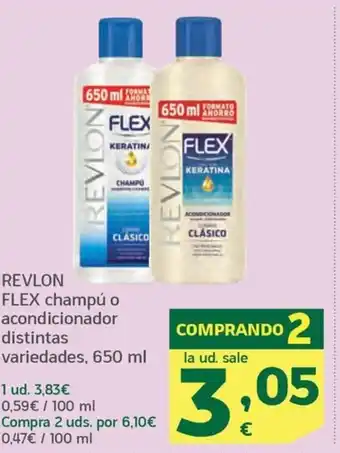 HiperDino REVLON FLEX champú o acondicionador distintas variedades, 650 ml oferta