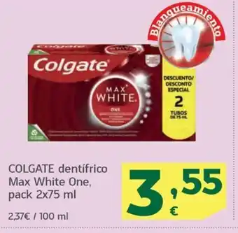 HiperDino COLGATE dentífrico Max White One, pack 2x75 ml oferta