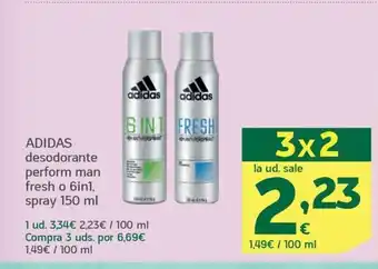 HiperDino ADIDAS desodorante perform man fresh o 6in1, oferta