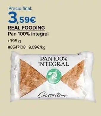 Costco REAL FOODING Pan 100% integral oferta