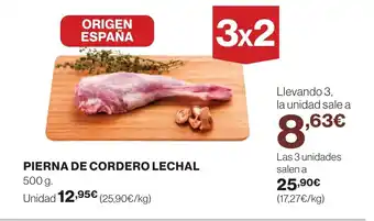 Hipercor PIERNA DE CORDERO LECHAL oferta
