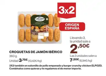 Hipercor CROQUETAS DE JAMON IBERICO oferta