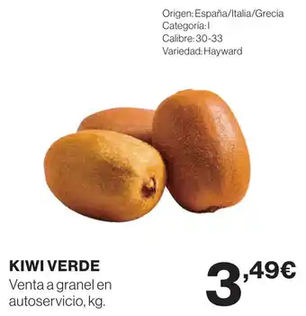 Hipercor KIWI VERDE oferta