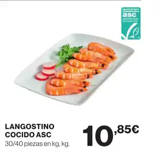 Hipercor LANGOSTINO COCIDO ASC oferta