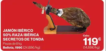 Hipercor JAMON IBERICO 50% RAZA IBERICA SECRETOS DE TONDA oferta