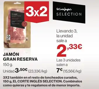 Hipercor JAMON GRAM RESERVA oferta