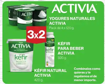 Hipercor YOGURES NATURALES ACTIVIA oferta