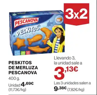 Hipercor PESKITOS DE MELUZA PESCANOVA oferta