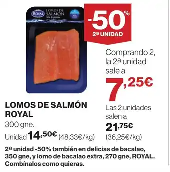 Hipercor LOMOS DE SALMON ROYAL oferta