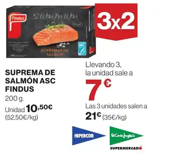 Hipercor SUPREMA DE SALMON ASC FINDUS oferta