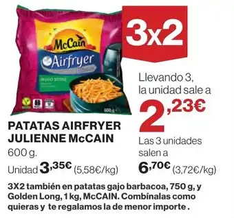 Hipercor PATATAS AIRFRYER JULIENNE McCAIN oferta