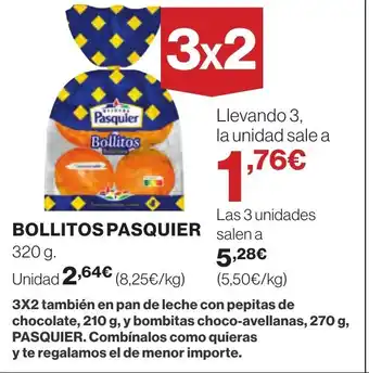 Hipercor BOLLITOS PASQUIER oferta