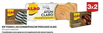 Hipercor EN TODAS LAS CONSERVAS DE PESCADO ALBO oferta