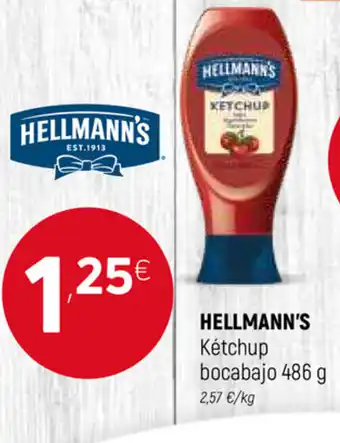 Coviran Hellmann's Kétchup bocabajo 486g oferta