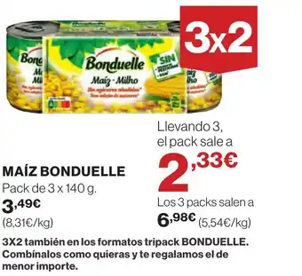 Hipercor MAIZ BONDUELLE oferta