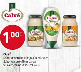 Coviran Calvé Sabor casero bocabajo 400ml oferta