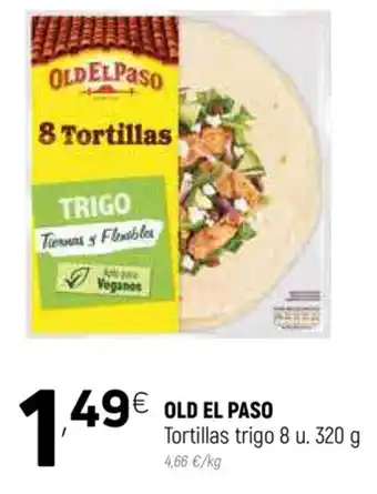 Coviran Old El Paso Tortillas trigo 8 u. 320g oferta