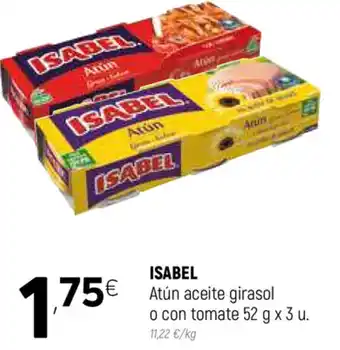 Coviran Isabel Atún aceite girasol o con tomate 52g x 3u oferta