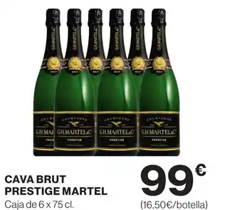 Hipercor CAVA BRUT PRESTIGE MARTEL oferta