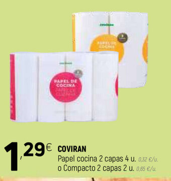 Coviran Coviran Papel cocina 2 capas 4 u oferta