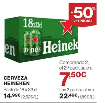Hipercor CERVEZA HEINEKEN oferta