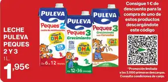 Hipercor LECHE PULEVA PEQUES 2 Y 3 oferta