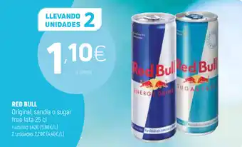 Coviran Red Bull Original, sandia o sugar free lata 25cl oferta