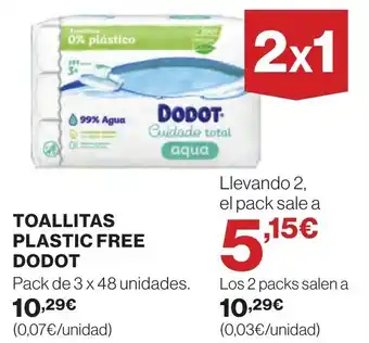 Hipercor TOALLITAS PLASTIC FREE DODOT oferta
