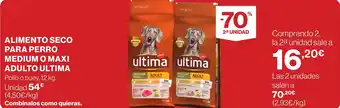 Hipercor ALIMENTO SECO PARA PERRO MEDIUM O MAXI ADULTO ULTIMA oferta