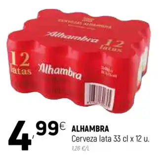 Coviran Alhambra Cerveza lata 33cl x 12u oferta