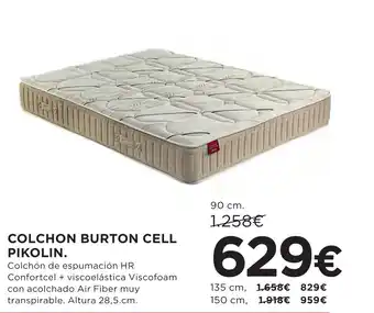 Hipercor COLCHON BURTON CELL PIKOLIN oferta
