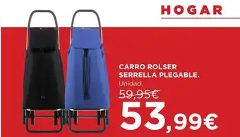 Hipercor CARRO ROLSER SERRELLA PLEGABLE oferta