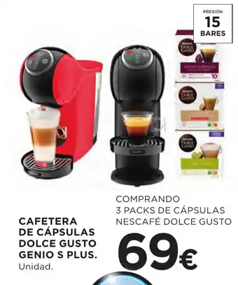 Hipercor CAFETERA DE CAPSULAS DOLCE GUSTO GENIO S PLUS oferta