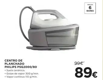 Hipercor CENTRO DE PLANCHADO PHILIPS PSG2000/80 oferta