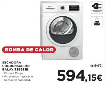 Hipercor SECADORA CONDENSACION BALAY 3SB581B oferta
