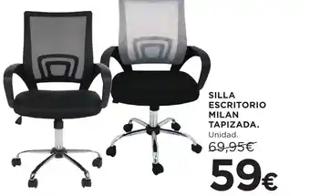 Hipercor SILLA ESCRITORIO MILAN TAPIZADA oferta