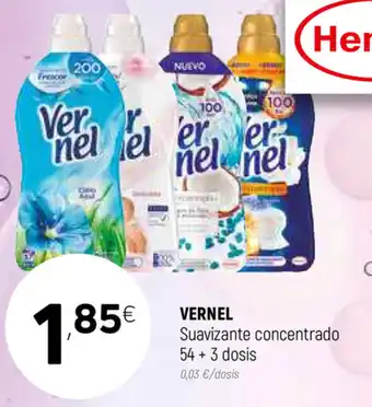 Coviran Vernel Suavizante Concentrado 54 Lavados + 3 Gratis oferta